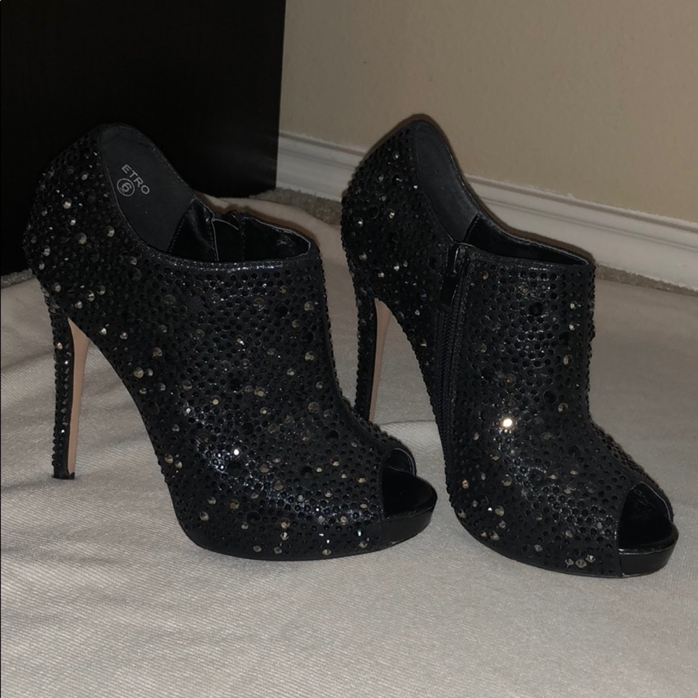 Lauren Lorraine crystal studded bootie